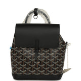 Goyard Goyardine Canvas Black Mini Alpin Backpack Palladium Hardware
