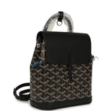 Goyard Goyardine Canvas Black Mini Alpin Backpack Palladium Hardware