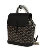 Goyard Goyardine Canvas Black Mini Alpin Backpack Palladium Hardware