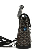 Goyard Goyardine Canvas Black Mini Alpin Backpack Palladium Hardware