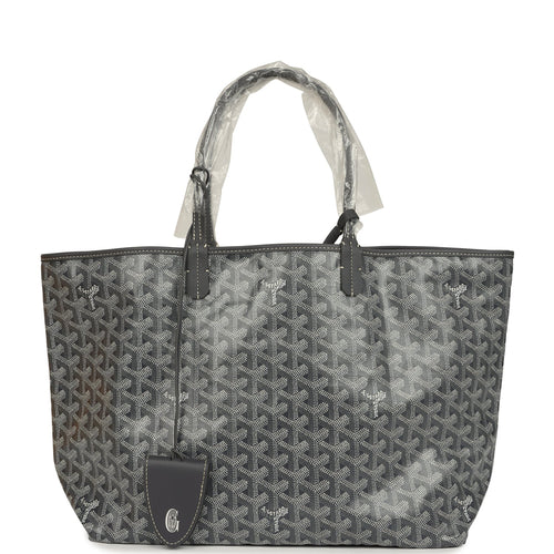 Goyard Goyardine Grey St. Louis PM Tote Bag Palladium Hardware