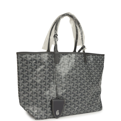 Goyard Goyardine Grey St. Louis PM Tote Bag Palladium Hardware