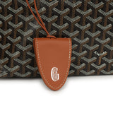 Goyard Goyardine Black and Brown Saint Louis PM Tote Bag Palladium Hardware