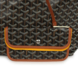Goyard Goyardine Black and Brown Saint Louis PM Tote Bag Palladium Hardware