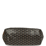 Goyard Goyardine Black and Brown Saint Louis PM Tote Bag Palladium Hardware