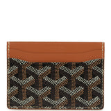 Goyard Goyardine Canvas Sky Black and Brown Saint-Sulpice Card Wallet - Thumbnail View 1