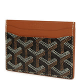 Goyard Goyardine Canvas Sky Black and Brown Saint-Sulpice Card Wallet - Thumbnail View 5