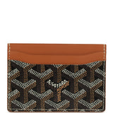 Goyard Goyardine Canvas Sky Black and Brown Saint-Sulpice Card Wallet - Thumbnail View 3