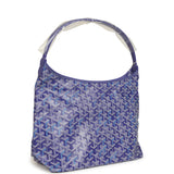 Goyard Goyardine Blueberry Purple Boheme Hobo Bag Palladium Hardware
