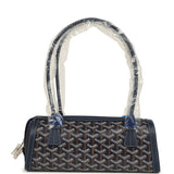 Goyard Goyardine Canvas Bonbonnière Bag Navy Blue Chevroches Calfskin Palladium Hardware - Thumbnail View 1