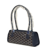 Goyard Goyardine Canvas Bonbonnière Bag Navy Blue Chevroches Calfskin Palladium Hardware - Thumbnail View 5