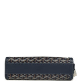 Goyard Goyardine Canvas Bonbonnière Bag Navy Blue Chevroches Calfskin Palladium Hardware - Thumbnail View 7