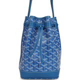 Goyard Goyardine Canvas Sky Blue Petit Flot Bucket Bag PM Palladium Hardware - Thumbnail View 1