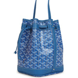 Goyard Goyardine Canvas Sky Blue Petit Flot Bucket Bag PM Palladium Hardware - Thumbnail View 5