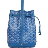Goyard Goyardine Canvas Sky Blue Petit Flot Bucket Bag PM Palladium Hardware - Thumbnail View 3