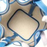 Goyard Goyardine Canvas Sky Blue Petit Flot Bucket Bag PM Palladium Hardware - Thumbnail View 8