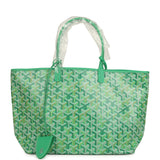 Goyard Goyardine Meadow Green Saint Louis PM Tote Palladium Hardware - Thumbnail View 1