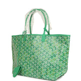 Goyard Goyardine Meadow Green Saint Louis PM Tote Palladium Hardware - Thumbnail View 5