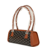 Goyard Goyardine Canvas Bonbonnière Bag Black and Brown Chevroches Calfskin Palladium Hardware - Thumbnail View 5