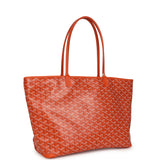 Goyard Goyardine Orange Artois MM Tote Palladium Hardware