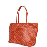 Goyard Goyardine Orange Artois MM Tote Palladium Hardware