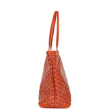Goyard Goyardine Orange Artois MM Tote Palladium Hardware