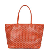 Goyard Goyardine Orange Artois MM Tote Palladium Hardware