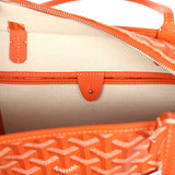 Goyard Goyardine Orange Artois MM Tote Palladium Hardware