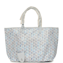 Goyard Goyardine Polar Blue Saint Louis PM Tote Palladium Hardware
