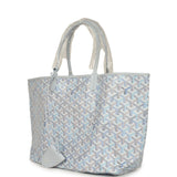 Goyard Goyardine Polar Blue Saint Louis PM Tote Palladium Hardware - Thumbnail View 5