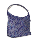 Goyard Goyardine Blueberry Purple Boheme Hobo Bag Palladium Hardware - Thumbnail View 2