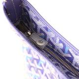 Goyard Goyardine Blueberry Purple Boheme Hobo Bag Palladium Hardware - Thumbnail View 7