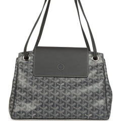Goyard Goyardine Canvas Grey Rouette Souple Bag Palladium Hardware