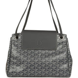 Goyard Goyardine Canvas Grey Rouette Souple Bag Palladium Hardware - Thumbnail View 1