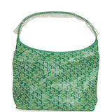 Goyard Goyardine Meadow Green Boheme Hobo Bag Palladium Hardware - Thumbnail View 4