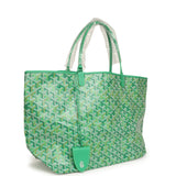 Goyard Goyardine Meadow Green Saint Louis GM Tote Palladium Hardware - Thumbnail View 2