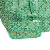 Goyard Goyardine Meadow Green Saint Louis GM Tote Palladium Hardware - Thumbnail View 7