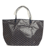 Goyard Goyardine Navy Saint Louis GM Tote Bag Palladium Hardware - Thumbnail View 4