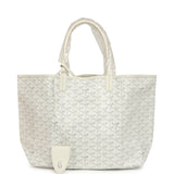 Goyard Goyardine White Saint Louis PM Tote Bag Palladium Hardware - Thumbnail View 1