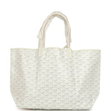 Goyard Goyardine White Saint Louis PM Tote Bag Palladium Hardware - Thumbnail View 4