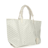 Goyard Goyardine Canvas White Saint Louis GM Tote Palladium Hardware - Thumbnail View 2