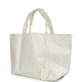 Goyard Goyardine Canvas White Saint Louis GM Tote Palladium Hardware - Thumbnail View 5