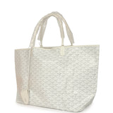 Goyard Goyardine Canvas White Saint Louis GM Tote Palladium Hardware - Thumbnail View 5