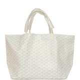 Goyard Goyardine Canvas White Saint Louis GM Tote Palladium Hardware - Thumbnail View 4