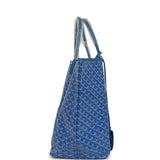 Goyard Goyardine Sky Blue Saint Louis GM Tote Bag Palladium Hardware - Thumbnail View 3