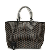 Goyard Goyardine Black Saint Louis PM Tote Bag Palladium Hardware - Thumbnail View 1
