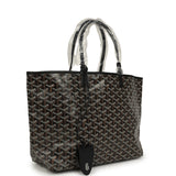 Goyard Goyardine Black Saint Louis PM Tote Bag Palladium Hardware - Thumbnail View 2