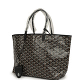 Goyard Goyardine Black Saint Louis PM Tote Bag Palladium Hardware - Thumbnail View 5