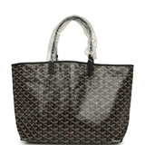 Goyard Goyardine Black Saint Louis PM Tote Bag Palladium Hardware - Thumbnail View 4
