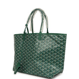 Goyard Goyardine Green Saint Louis PM Tote Bag Palladium Hardware - Thumbnail View 5